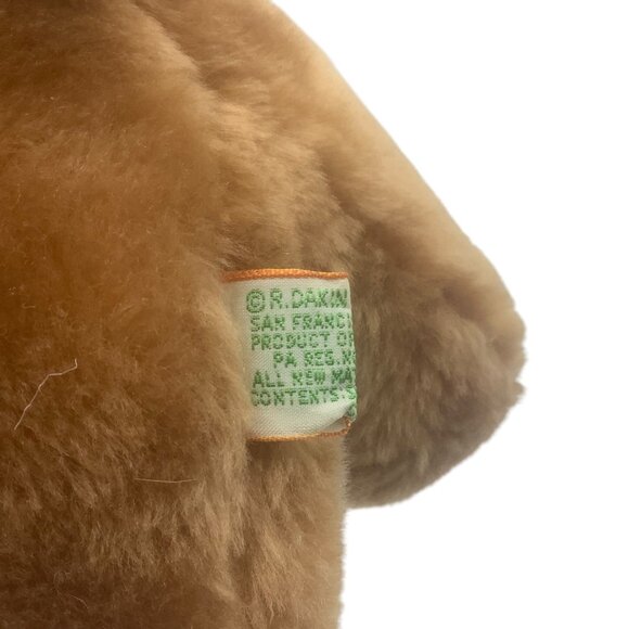 Vtg 1975 R. Dakin Teddy Bear Stuffed Plush Toy 9"x6" Standing All Four Realistic - Picture 3 of 8